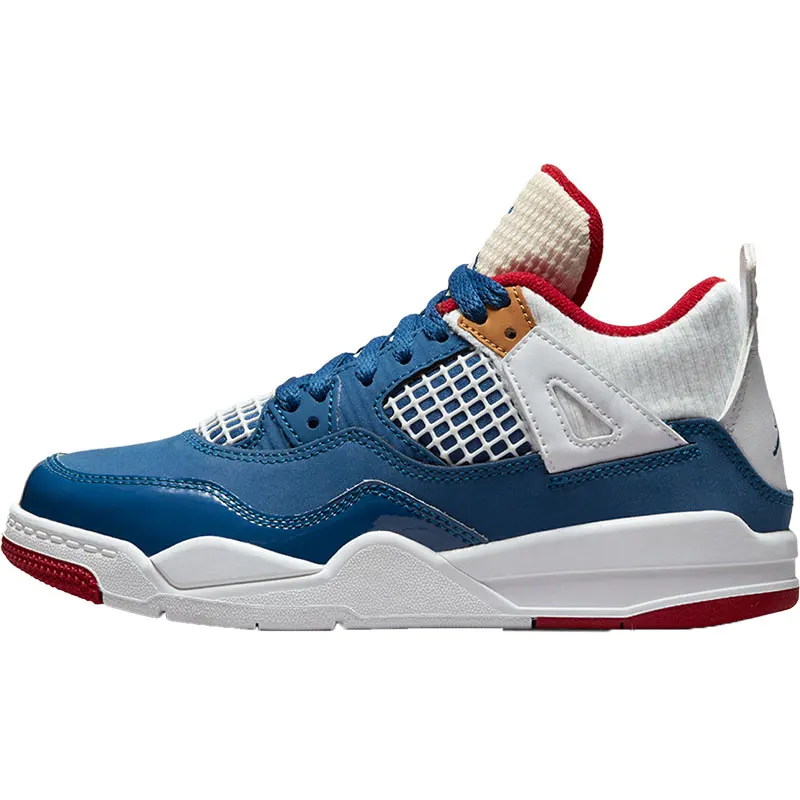 Nike genuine Jordan 4 Retro replica children's sports shoe DR6953-400 view 5