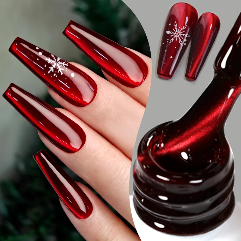 BORN PRETTY 10ml espejo Metal rubí gato rojo Gel magnético semipermanente remojar Gel UV manicura barniz artístico