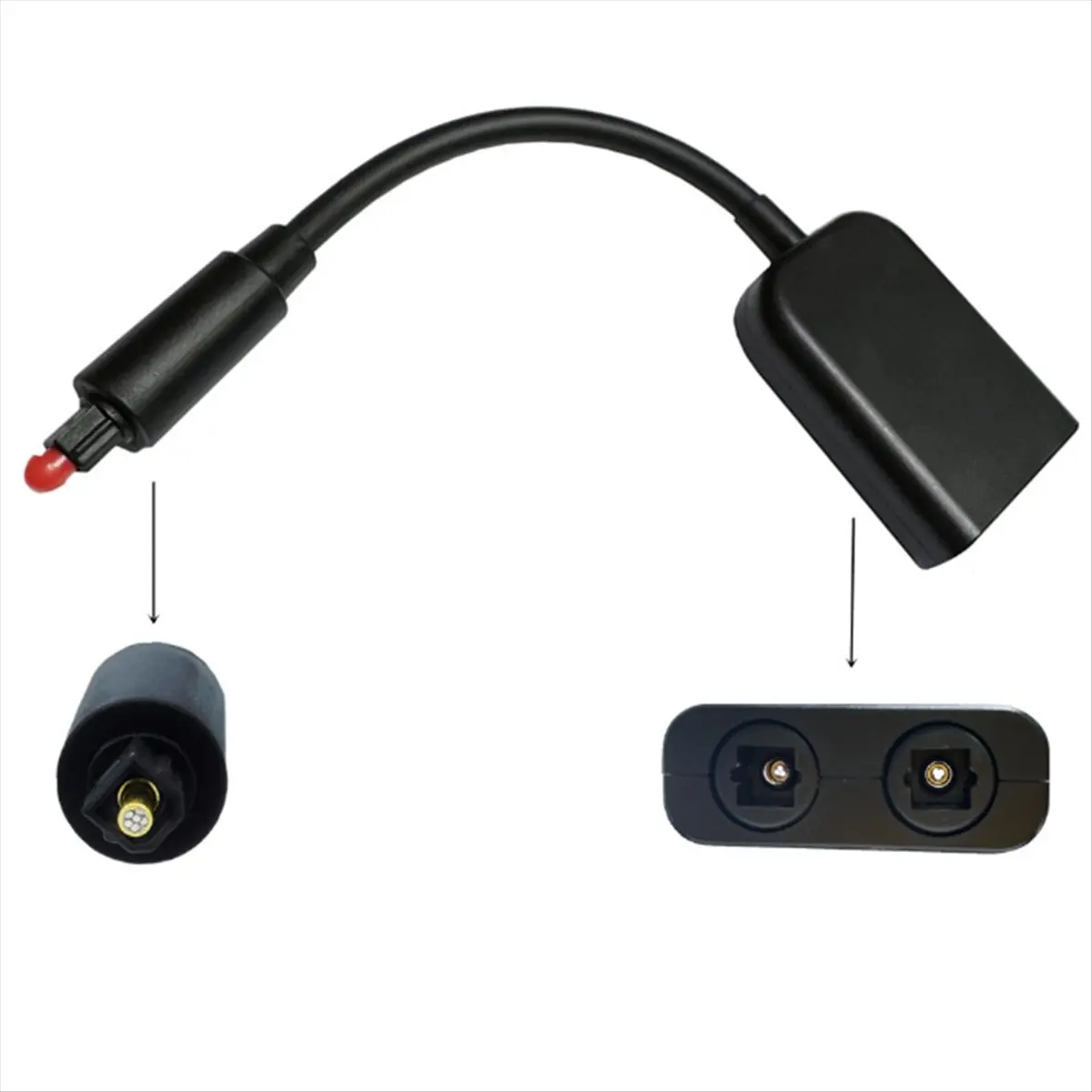 A86G NEW 6-Core Optical Fiber Converter 2 in 1 Out Audio Optical Fiber Cable Optical Fiber Adapter Audio Optical Fiber