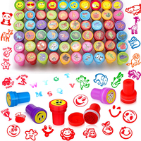 Assorted Stamps for Kids Self-Ink Teacher Stamps Party Favor Children Treasure Box Prize Classroom Easter Egg Stuffers Toys Gift