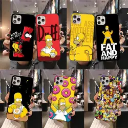 Disney śmieszne kreskówki Homer Simpson rodzina etui na telefony dla iphone 14 13 12 11 Pro Mini XS Max 8 7 Plus X SE 2020 XR silicona cove