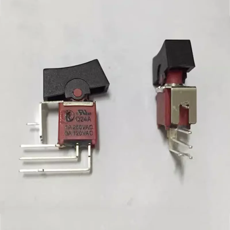 Original Q24A UL certified 3-pin, 2-speed warped boat type toggle switch side insert elbow 1A250V