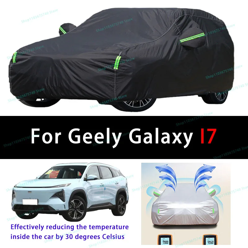 

For Geely Galaxy I7 Summer Full Car Covers Outdoor Sun uv Protection Dust Cooling Protective Auto Protective Cover