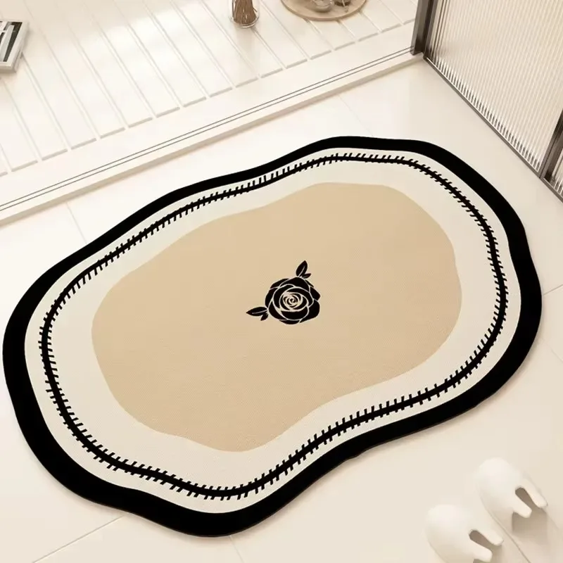 Stain Resistant Easy Clean Bathroom Floor Mat, Non Slip Absorbent Rug