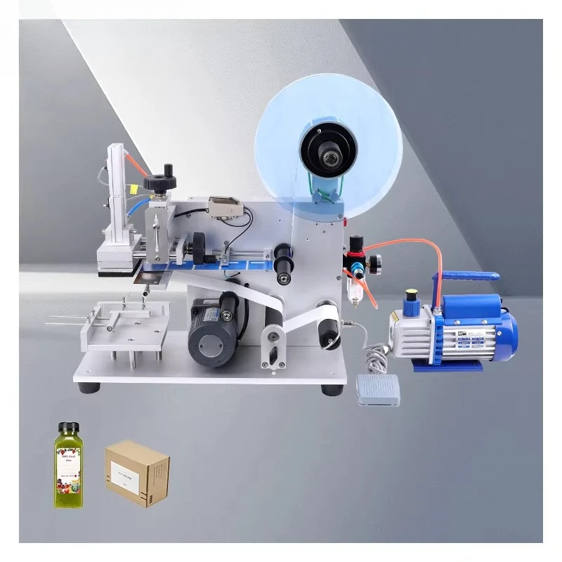 

New semi-automatic outlet convenient labeling machine flat beverage food chemical square bottle labeling machine