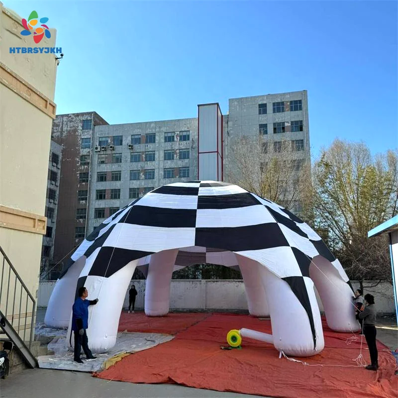 Puntelli gonfiabili per feste Tenda gazebo gonfiabile in bianco e nero per attività all'aperto