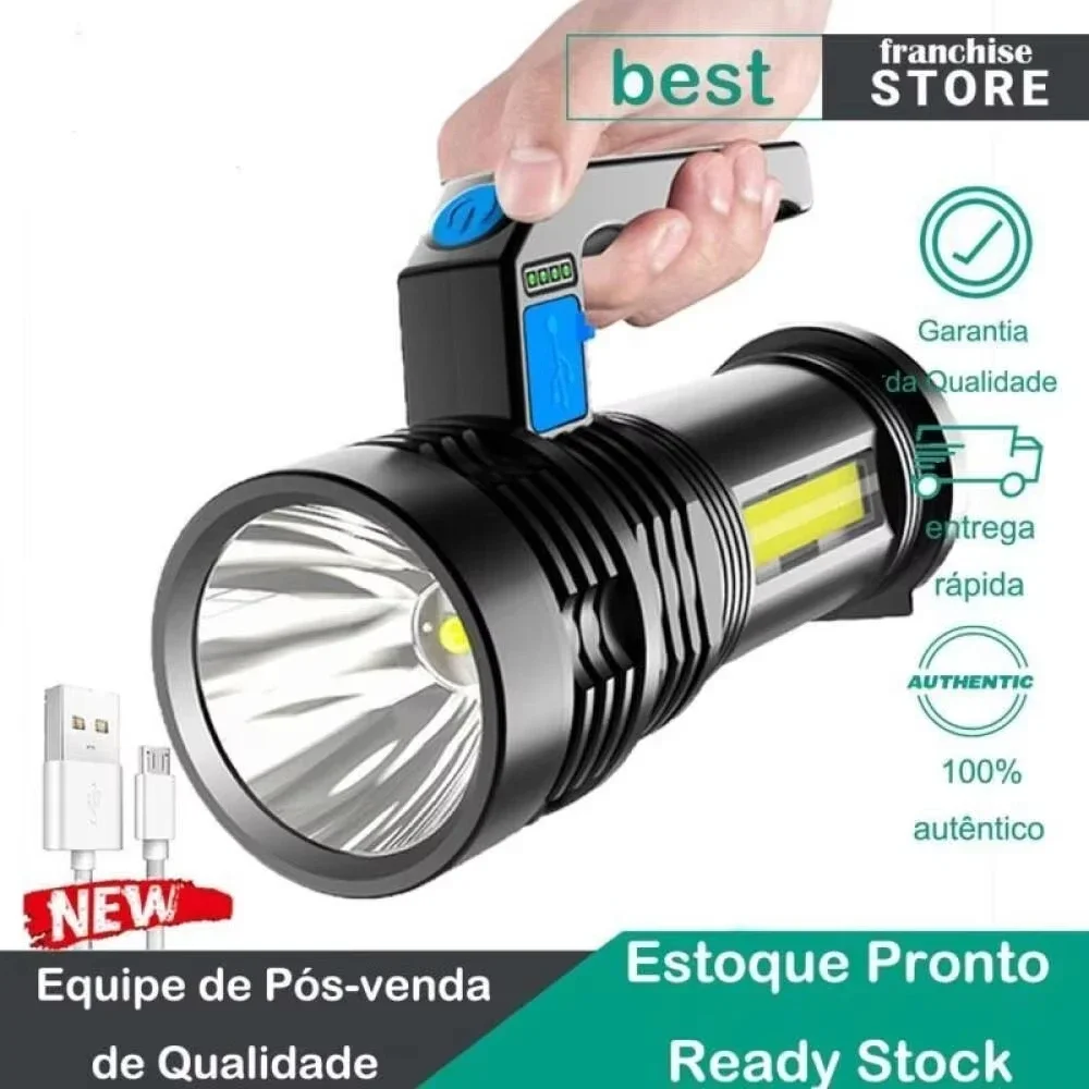 GGbingo 2KM LED USB Rechargeable Flashlight Portable Long Distance Waterproof Torch for Fishing Hunting Camping