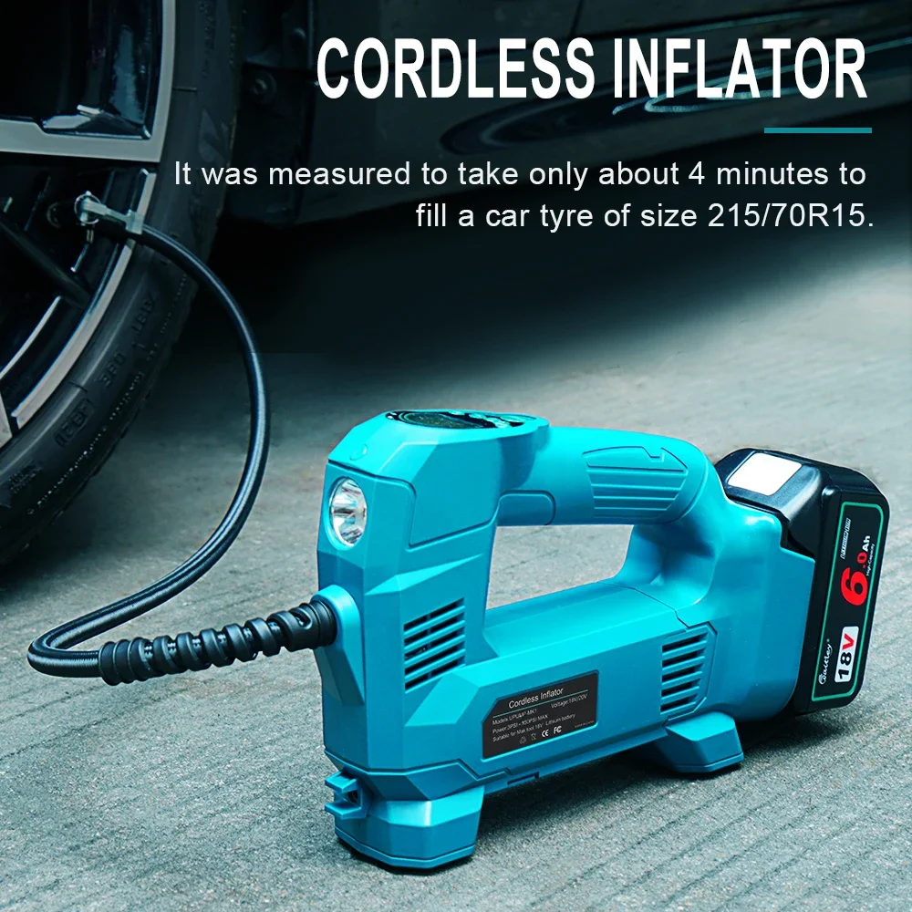 Air compressor portable air inflator for Car tyre / motorcycle/ bicycle/ Outdoor Cordless Electric Pump / for makita 18V battery