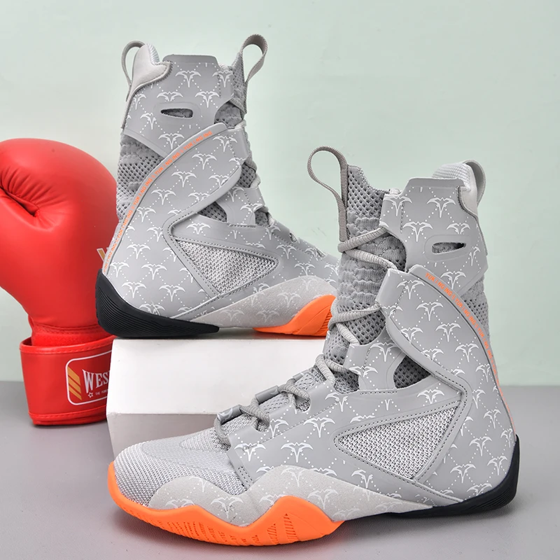 

Original Brand Comfortable Anti Slip Wrestling Shoe Top Quality Wearable Boxing Fighting Boot Designer Mid-Top Gym Training Shoe