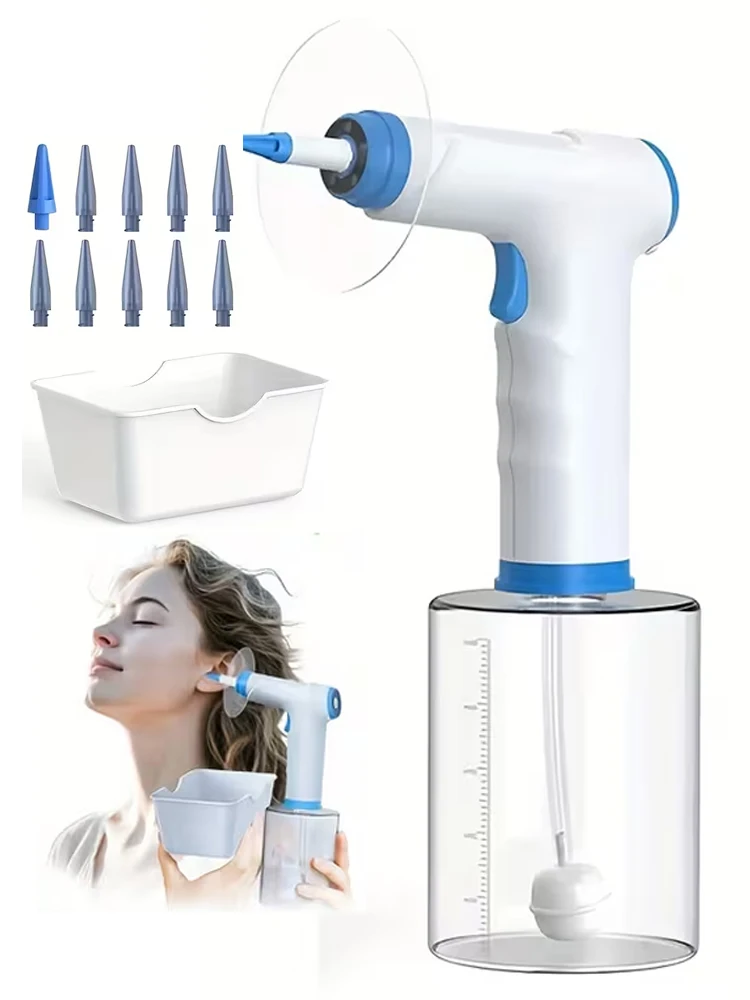 Electric Ear Cleaner with 4 Pressure Mode Electric Ear Cleaning Kit with 500ml Capacity Water TankWater Powerd Earwax Removal