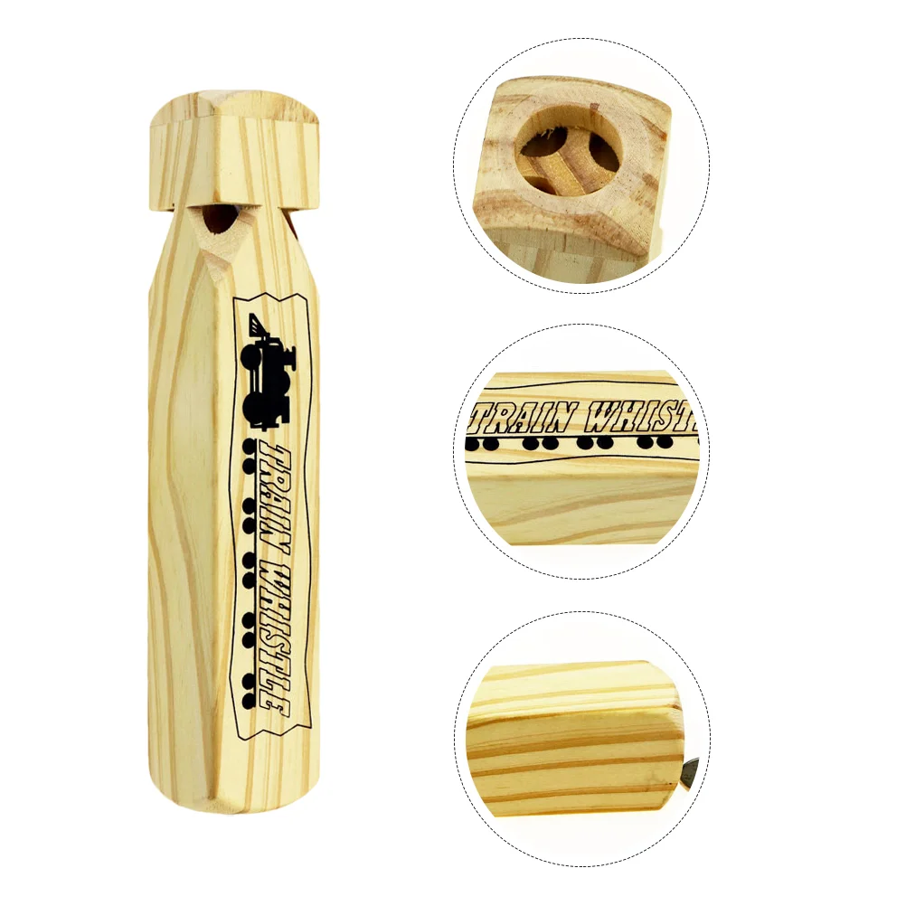 Wooden Train Whistle Toy Solid Wood Flute Musical Child Noise Maker Kids Instruments Baby Toys Wooden Pipe Christmas Gifts