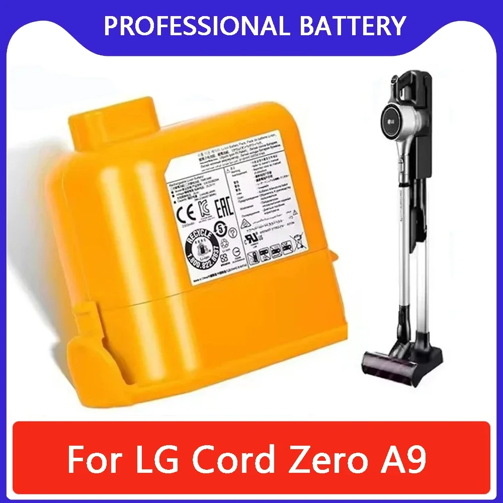 

For LG Cordzero A9 Cordless Vacuum A9+ A9Plus A9M A9MASTER2X A9MULT12X A9PETNBED A9MULTI 25.2V EAC63382204 Lithium Ion Battery