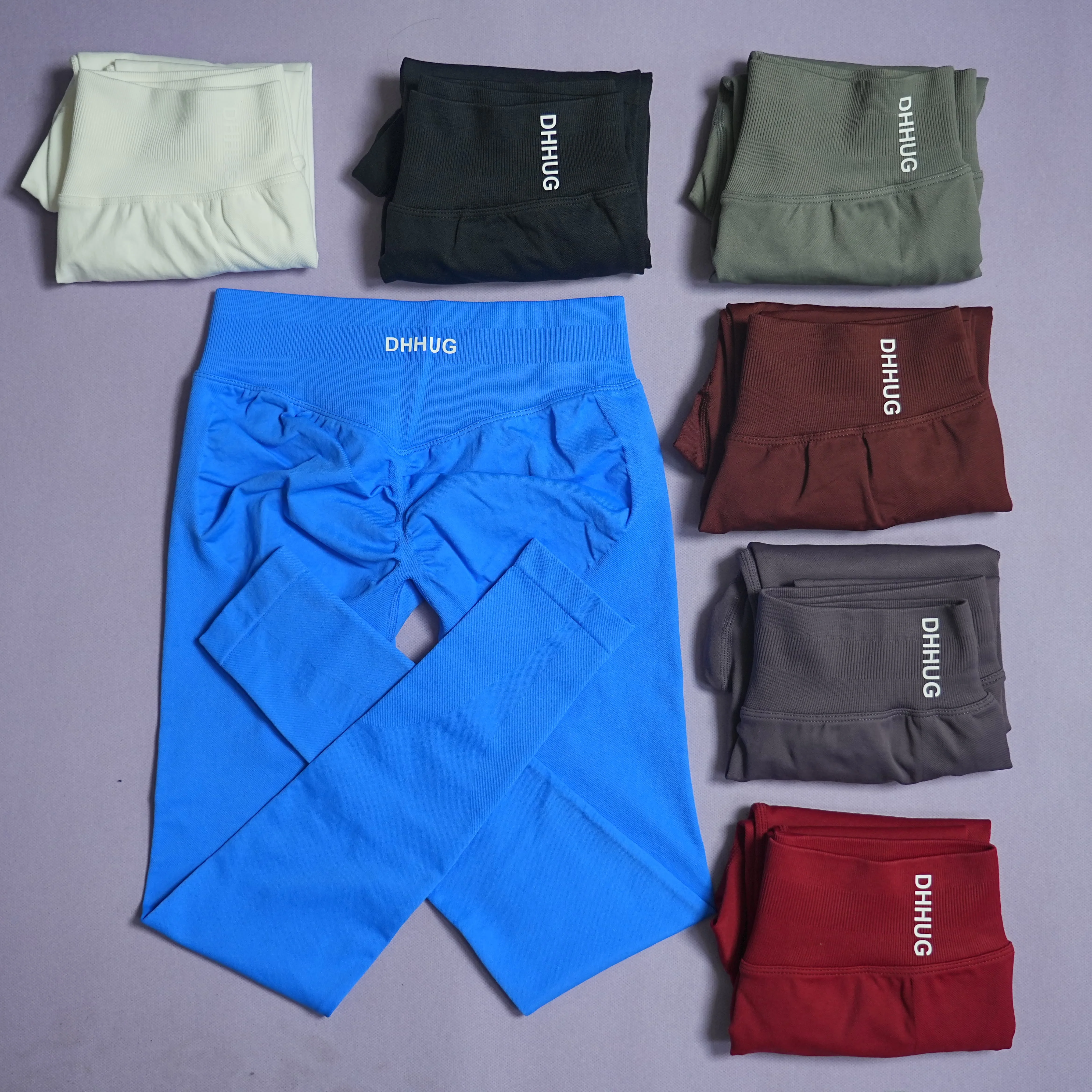 

Женские бесшовные спортивные леггинсы DHHUG с эффектом подтяжки ягодиц и контролем живота, для йоги, фитнеса, тренировок, спортзала, спортивная одежда, тайтсы