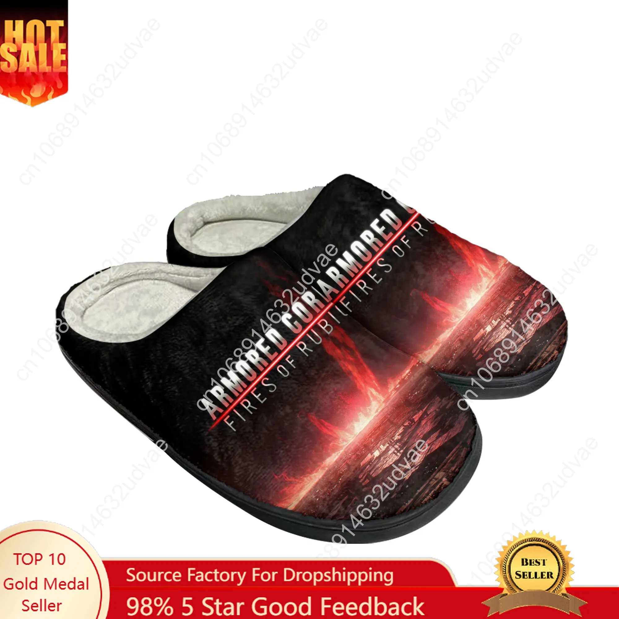 

Armored Core VI Fires of Rubicon Cotton Slippers Men Women Plush Bedroom Casual Keep Warm Home Shoes Thermal Slipper Custom Shoe