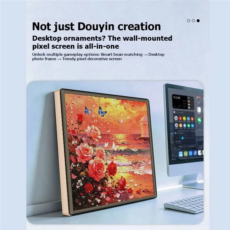 ABLN-DIY LED Smart Fuse Bead Pegboard App Guided Pattern Light Board Pixel Art Tray Bluetooth APP Animation Programming