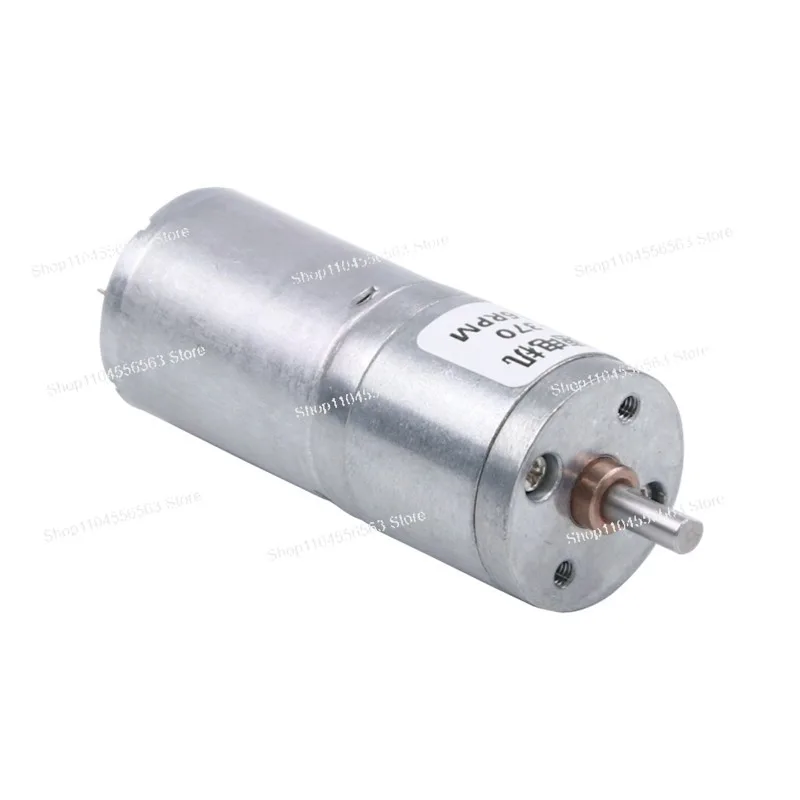 JGA25-370 Miniature DC Geared Motor, 6V/12V/24V, Adjustable Low Speed & High Torque, Forward/Reverse for DIY Robotics & Automati