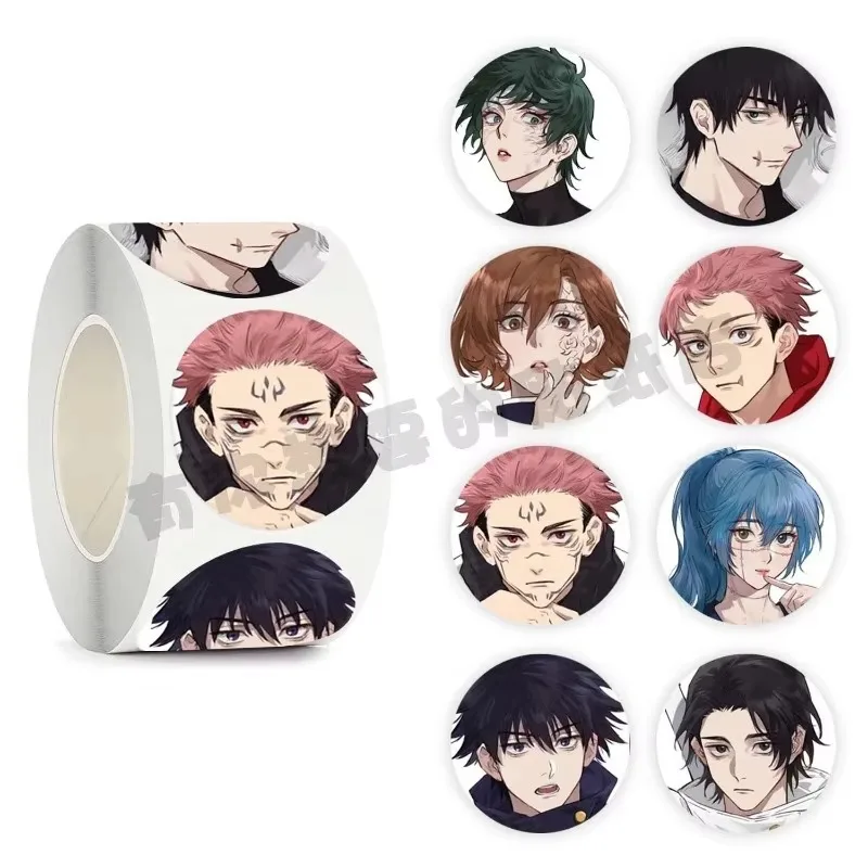 สติกเกอร์ Jujutsu Kaisen 500 ชิ้น ซีลฉลาก Gojo Satoru DIY สติกเกอร์ตกแต่งสมุดภาพไดอารี่การ์ตูนอนิเมะ สติกเกอร์ม้วนติดโทรศัพท์ ของเล่น