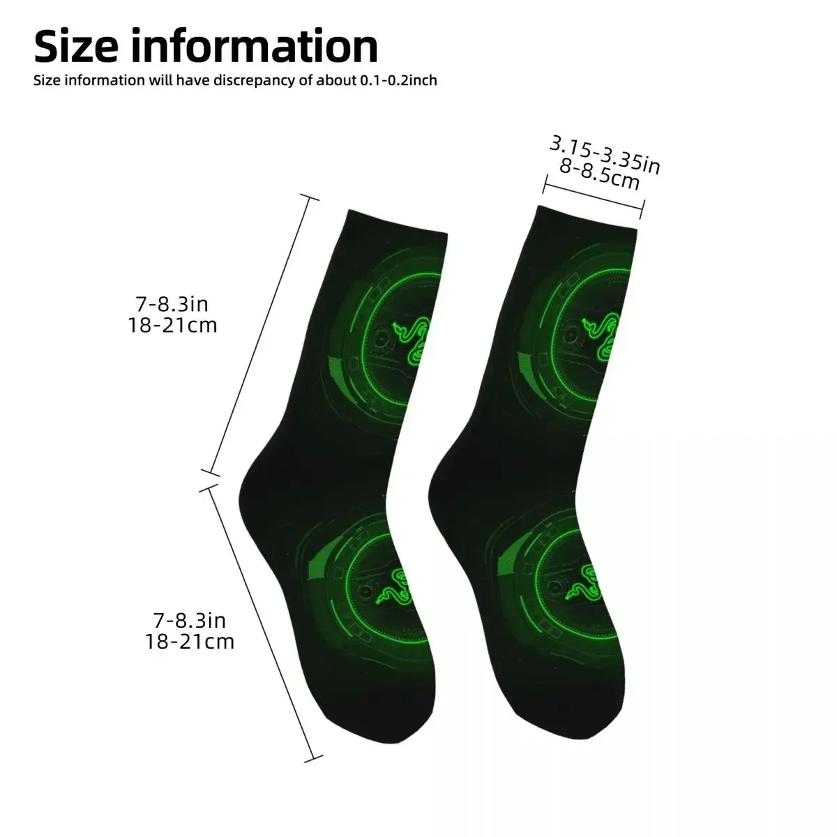 Razer Cowijk-Chaussettes Harajuku pour Homme et Femme, Bas Super Doux, Chaussettes sulfToutes Saisons, Accessoires Cadeaux