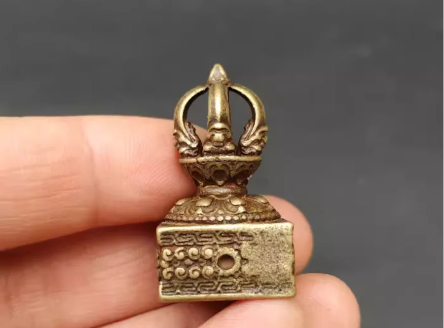 Seal scorpion face imitation antique brass seal study decoration