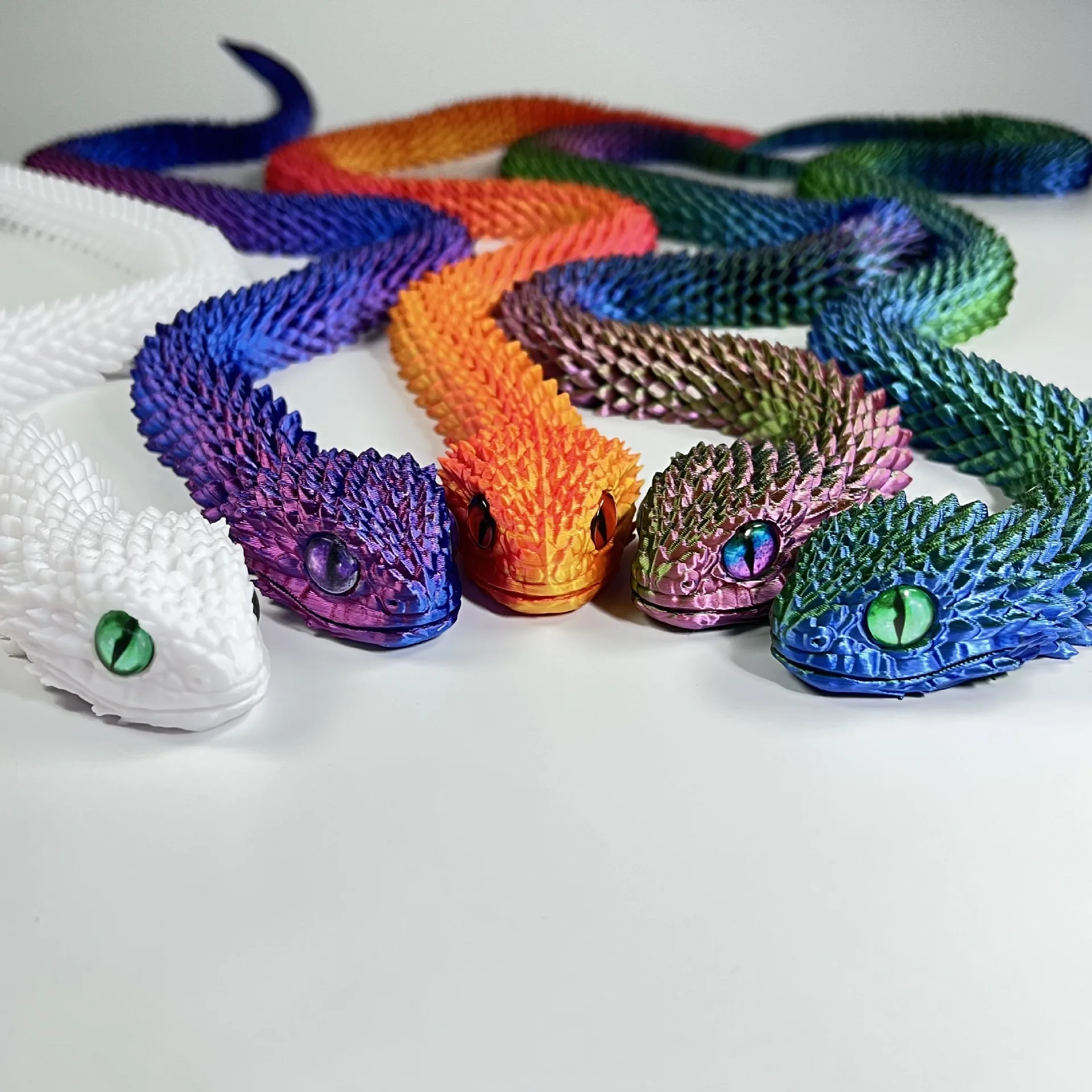 3D Printed Snake Dragon Printed Figures New Year Decoration 2025 Traditional Table Ornament 3d Toys for Kids Christmas Gift