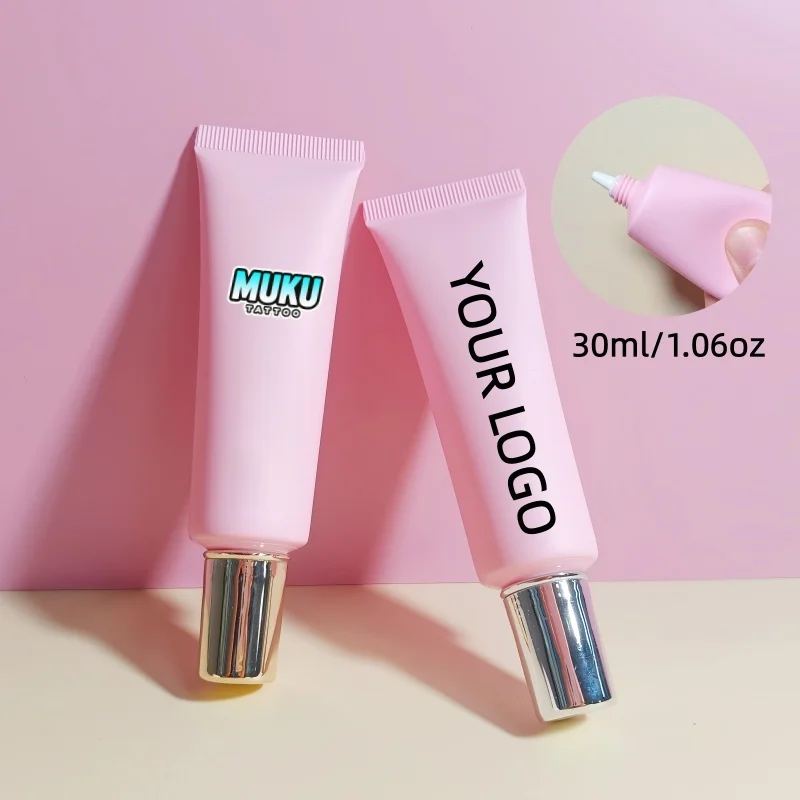 

【На заказ логотипа】50 шт. индивидуальные 30 г матовый розовый шланг с рогом акриловая крышка/цилиндрическая крышка с внутренней вилкой оптовая продажа с фабрики