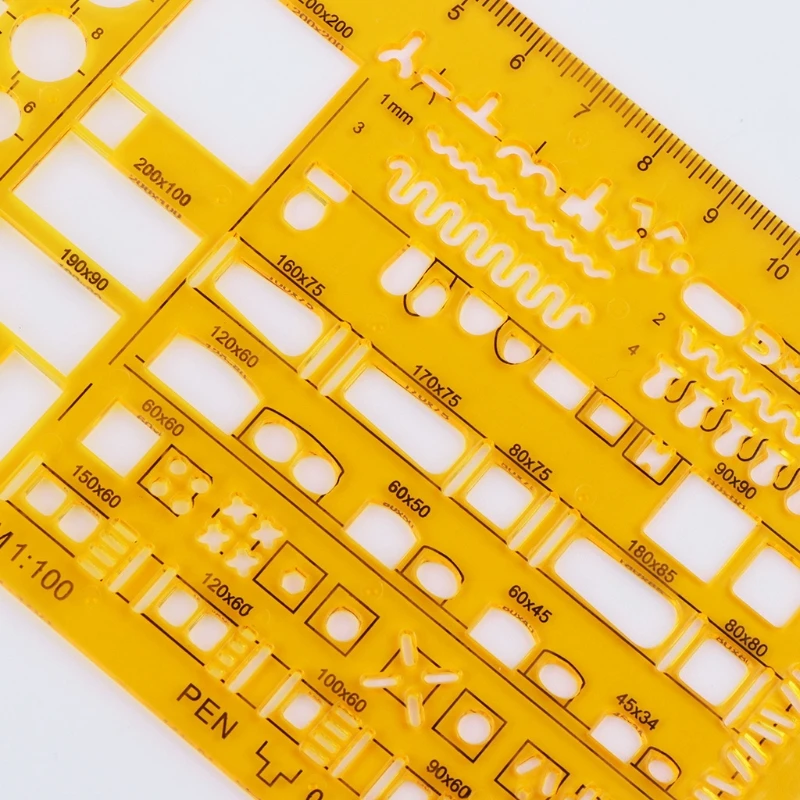 Imagem -06 - Modelo Arquitetônico Profissional Régua Desenho Estêncil Ferramenta Medição Estudante