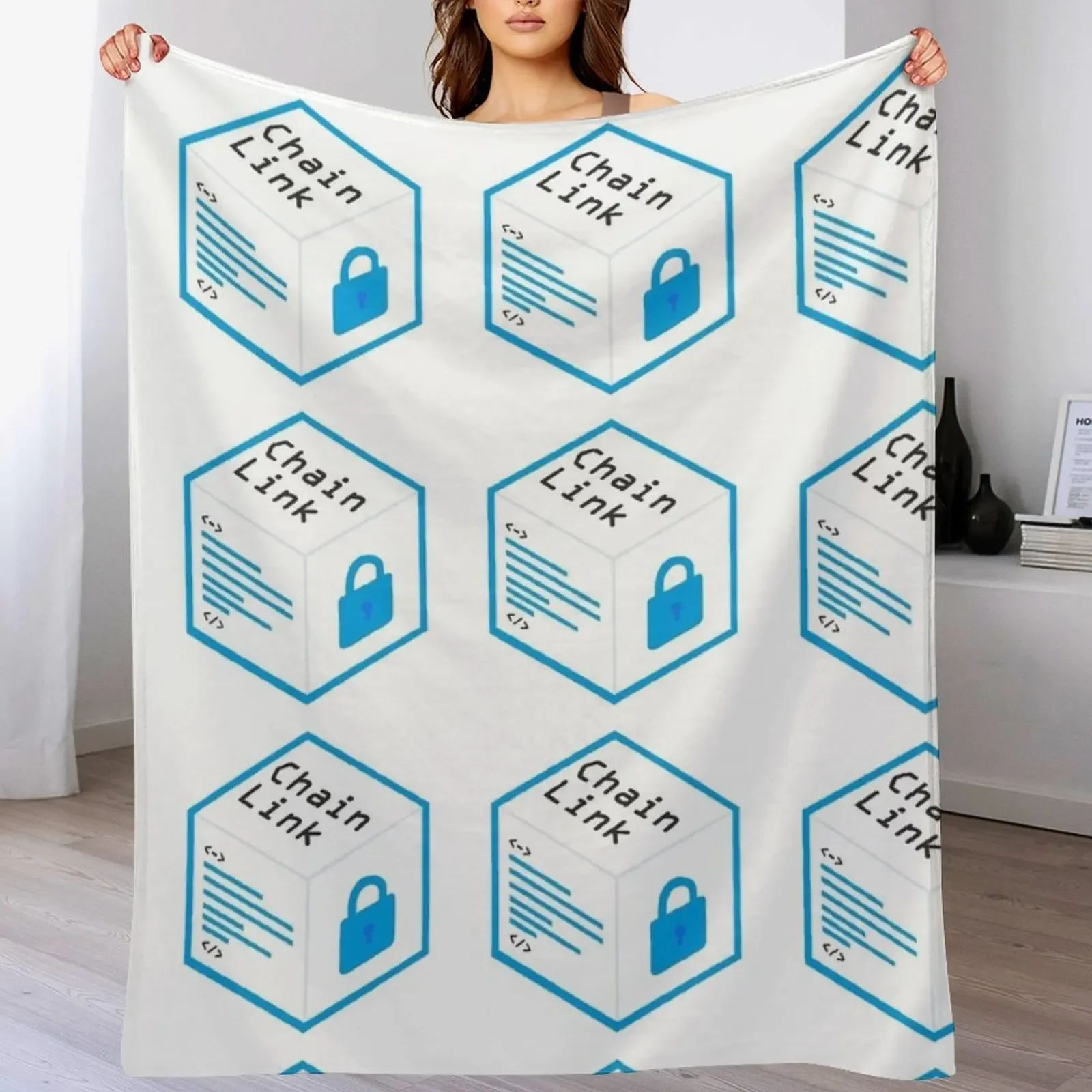 

Chainlink Throw Blanket Multi Use Warm Blanket for Living Room Bedroom