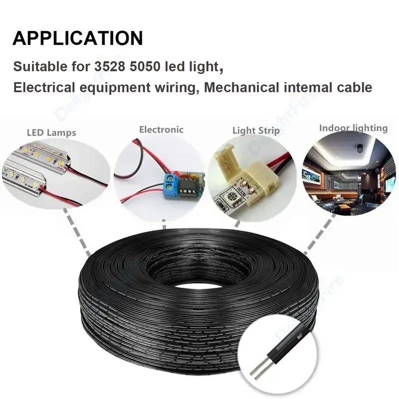 2 3 4 Pin RGB LED Strip Extension Cables Hookup LED Cable Black Flat 18 20 22 AWG Electrical Wire For WS2811 WS2812B LED Strip