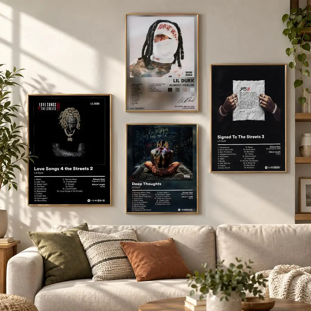 Rapper Singer L-lil Durk Poster HD Waterproof Aesthetic Wall For Home Decor Trendy Durable Easy To Apply Art