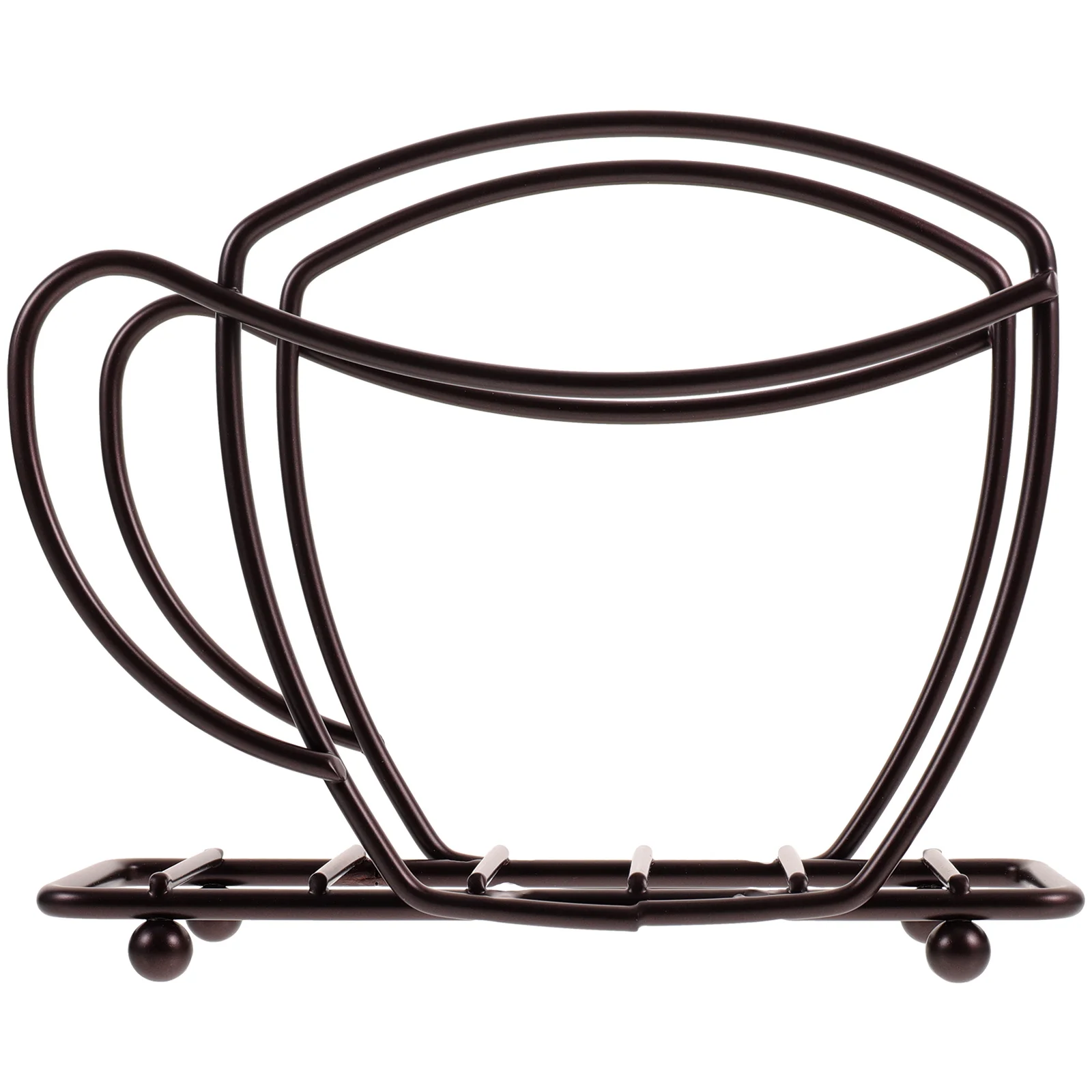 

Coffee Cup Shaped Napkin Holder Freestanding Paper Towel Dispenser Elegant Rack Home Hotel Restaurant Sturdy Material Smooth