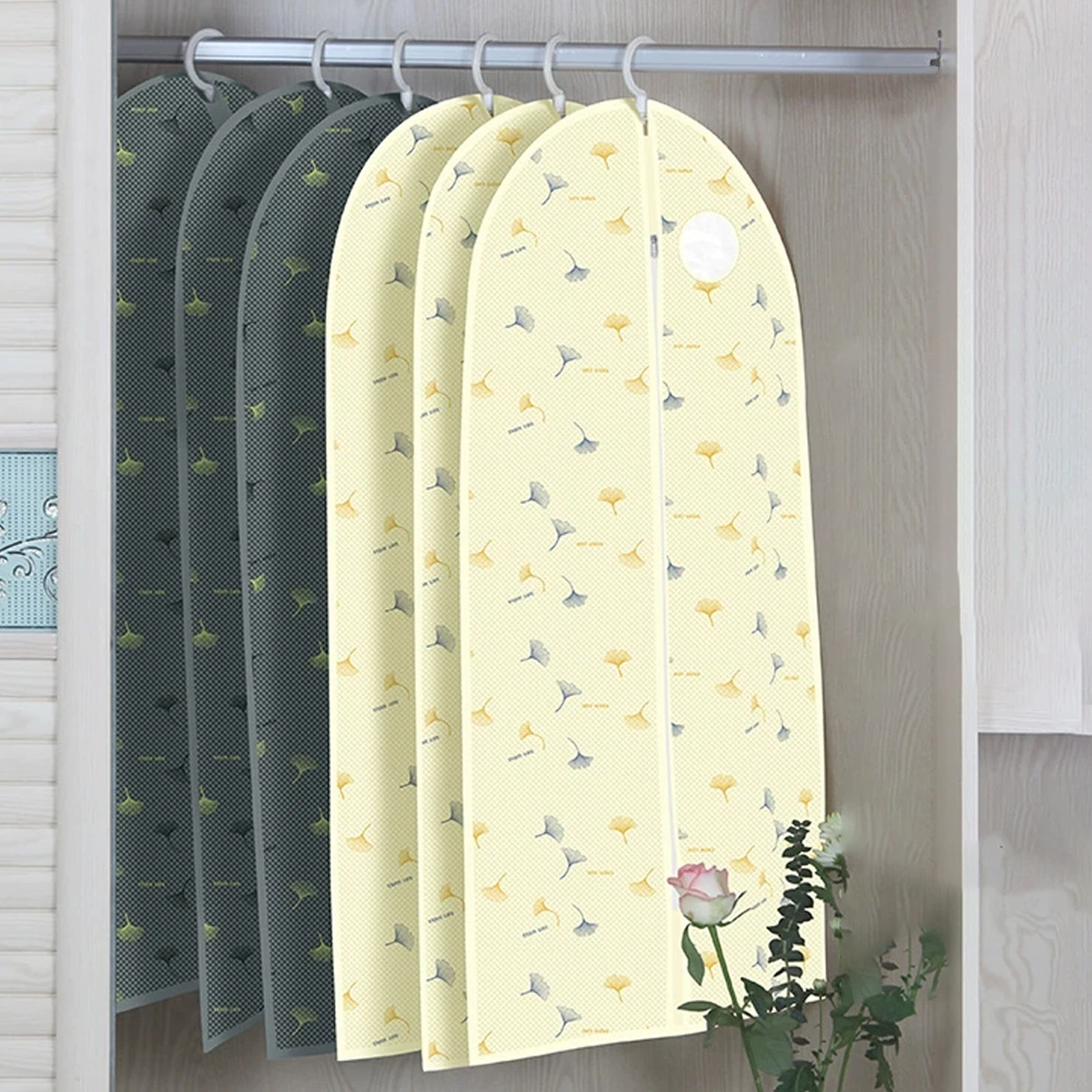Dustproof Clothing Bag Thickened Home Use Visual Window Wardrobe Coat Suit down Jacket Dust Cover Hanging Clothes Bag