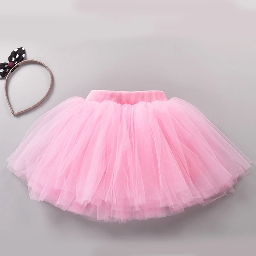 Xmas Girls Ballet Dance Tutu Skirts Kids Fluffy  Soft Mesh Tulle Skirts White /black Elastic Ballet Leotard Skirts