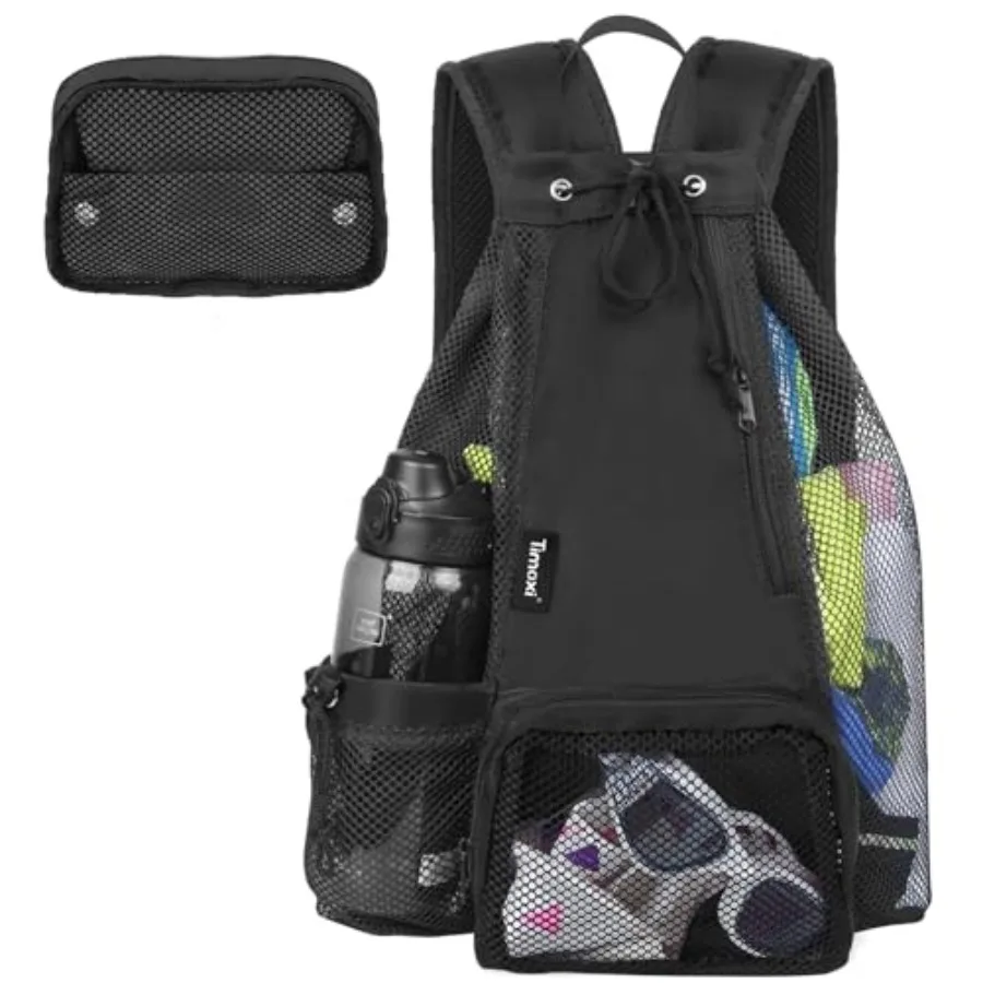

Swim Bag Beach Backpack with Padded Shoulder Strap Mesh Backpack with Wet Pocket for Swimming, Gym