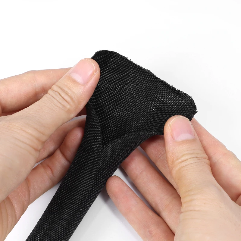 3mm ~ 60mm Black Self Closing PET Expandable Braided Sleeve Insulation Wrap Wire Protecter Self-Closed Cable Organiser Sheath