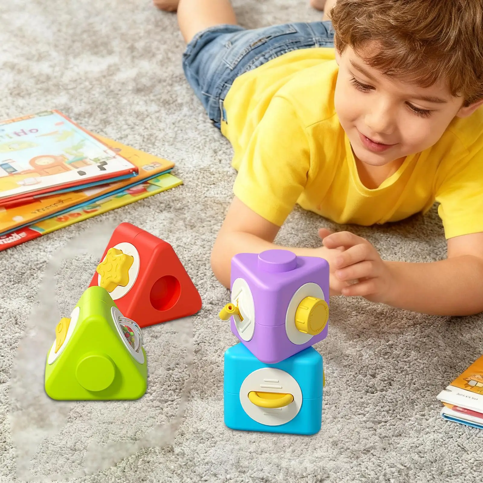 Blocs pour bébés, jouets éducatifs à moteur fin amovible, blocs empilables détachables, jouets pour bébés, garçons et filles