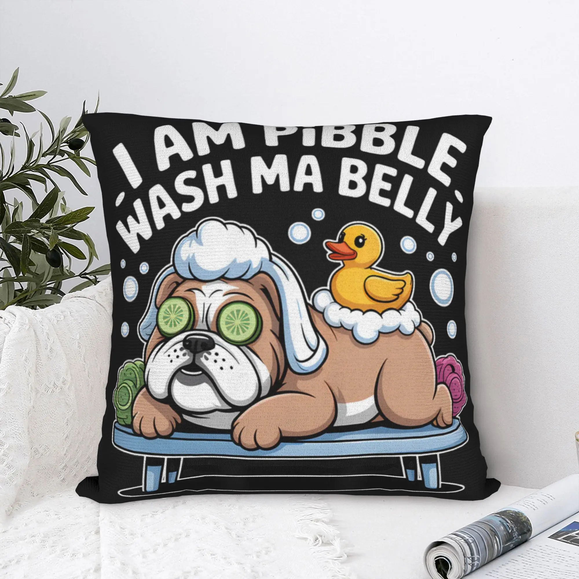 Meme Pibble Dog Humor Cute Pitbull Funny Animal Pillow Case  Custom Pillow Cover For Living Room Chair Cute Funny Pillowcases