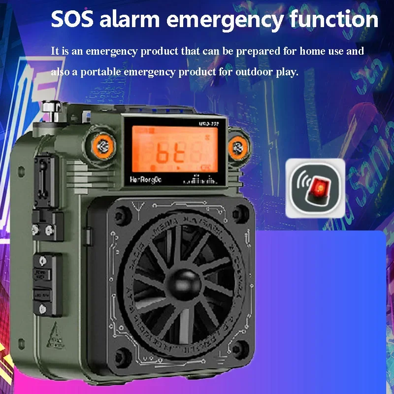 Hanrongda HRD 777 راديو كامل النطاق جهاز استقبال صغير محمول ستيريو سمّاعات بلوتوث جميع المعادن مع شاشة LCD App التحكم SOS #3