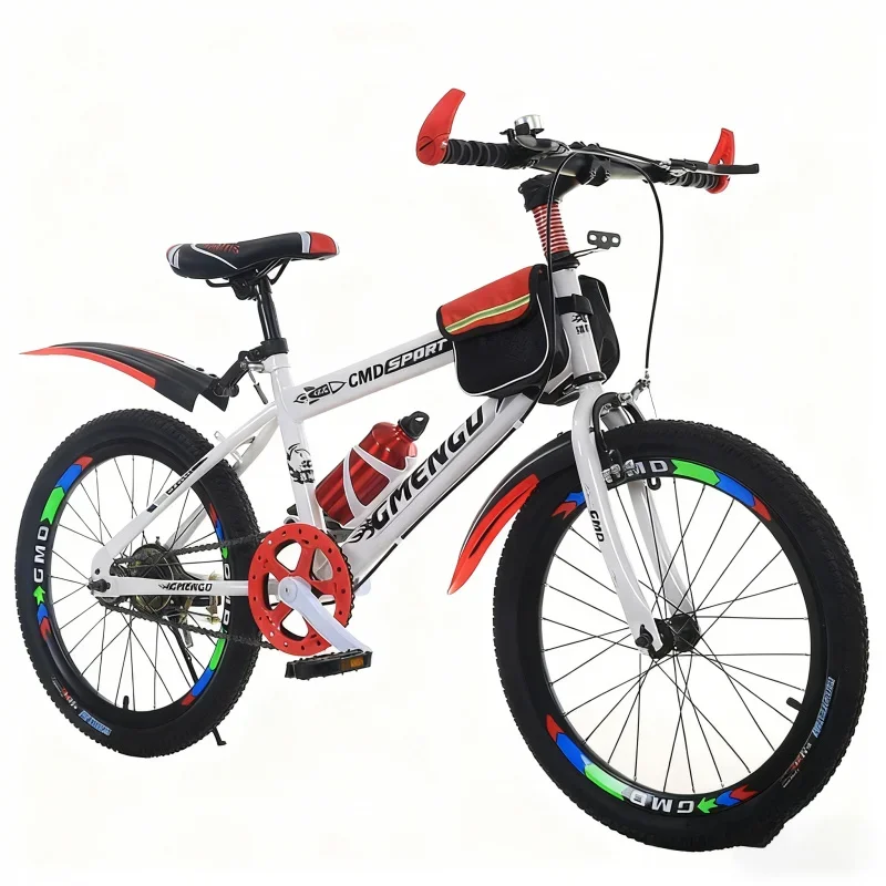 

Red plus Single Speed Children's Bicycle Bag 20 Inch 22 Inch Mountain Bike for Boys 6-10 Years Old Elementary School Kids Bike A