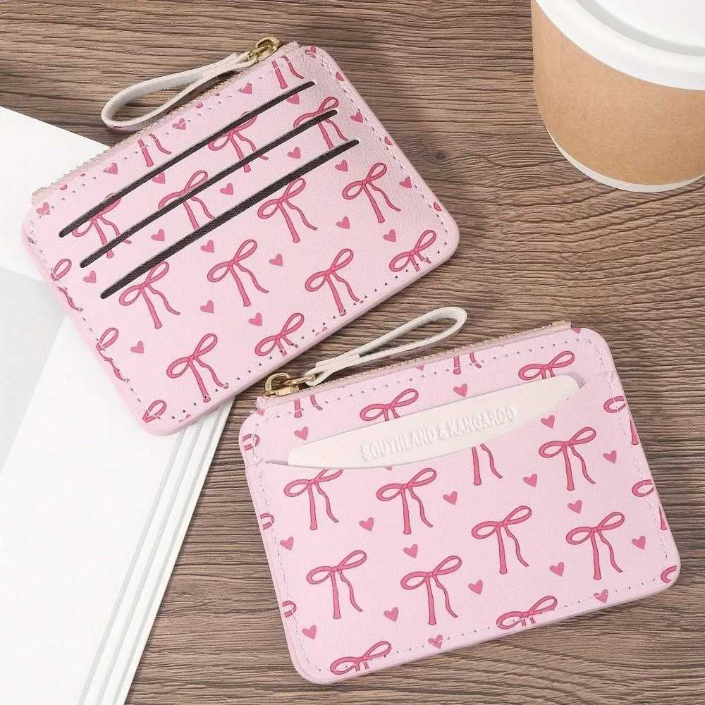 

Fashion PVC Credit Card Holder Slim Roomy Zipper Wallet Portable Lightweight Card Case for Women Girls