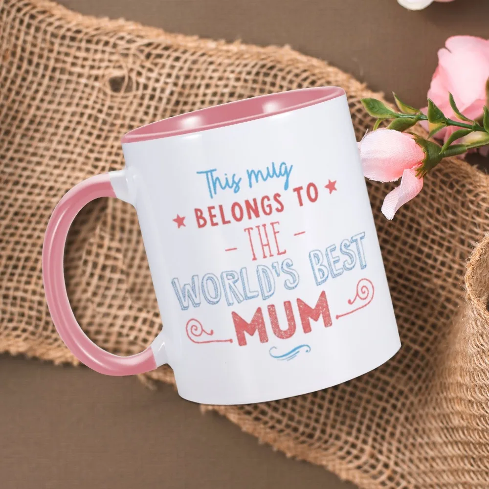 Mother's Day Gift Coffee Mug World's Best Mum Ever Creative Tea Mugs Mother Mama Step Mom Gift Tea Milk Cup from Daughter Son