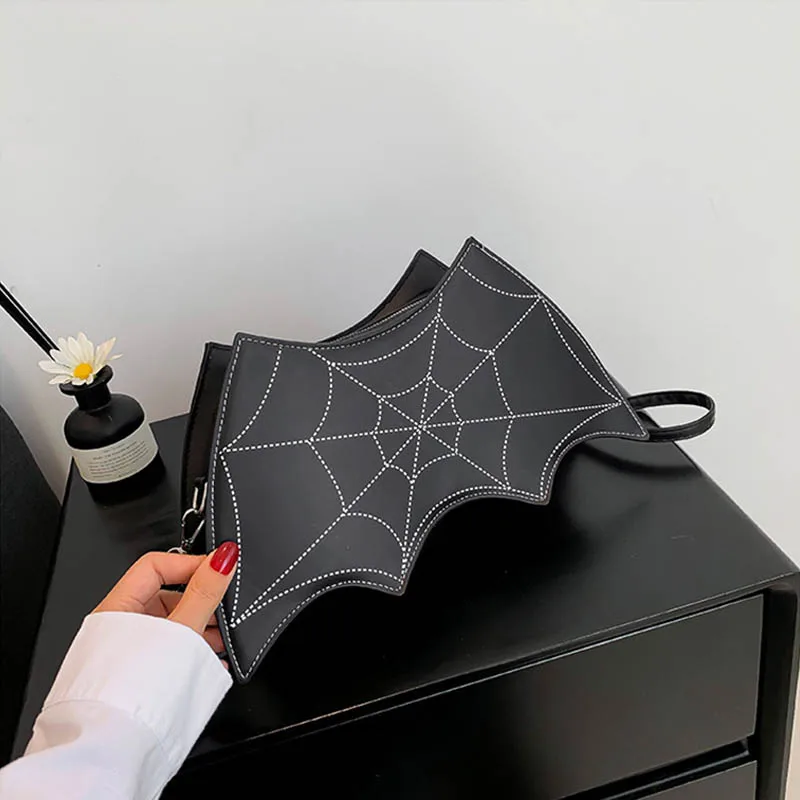 miyagawa-gotico-escuro-saco-de-halloween-y2k-picante-menina-vintage-moda-aranha-web-bordado-portatil-crossbody-saco