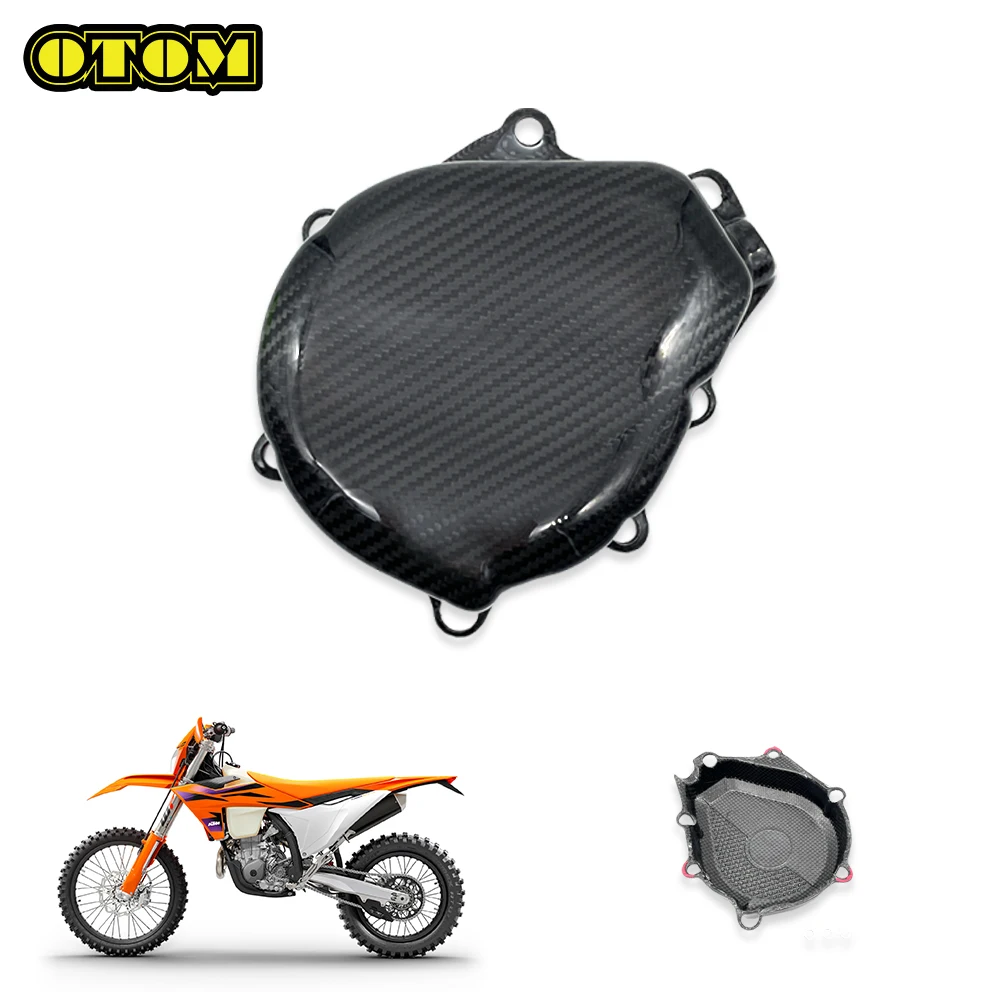 Motorcycle For KTM HUSQVARNA GASGAS Carbon Fiber Protection Ignition Cover Guard Magneto Protector EXCF XCWF FE ECF 450 500 2024