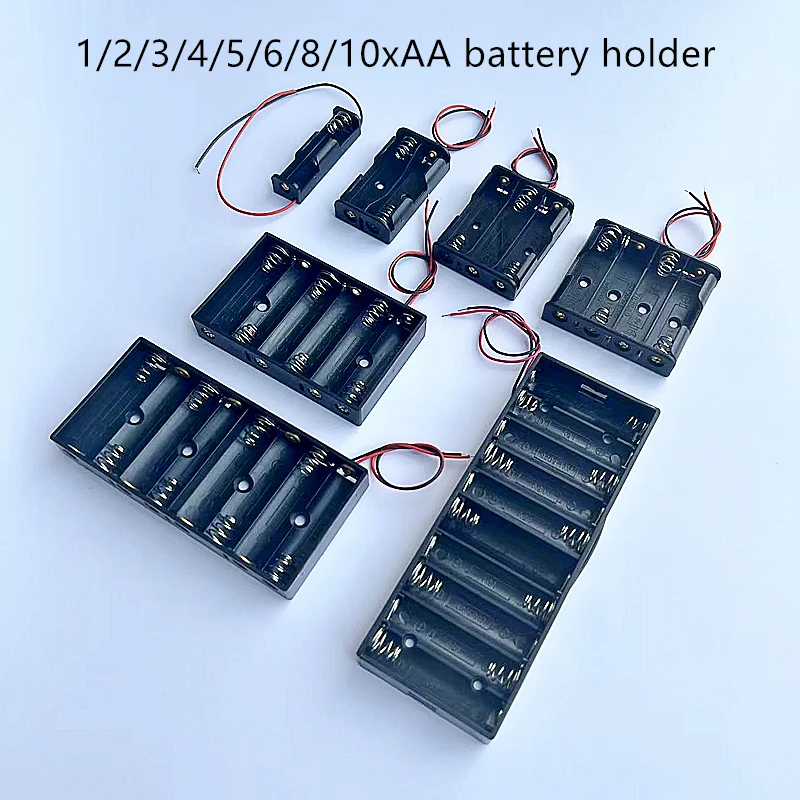 1 2 3 4 6 8 10 ячеек портов размера AA LR6 HR6 для хранения аккумуляторной батареи