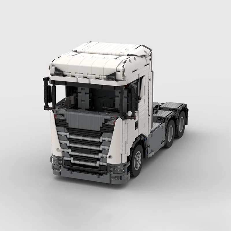 シティカーモデル MOC 組み立てブロック セミトレーラー トラクタートラック モジュール式 テクノロジーギフト ホリデー組み立て 子供のおもちゃセット