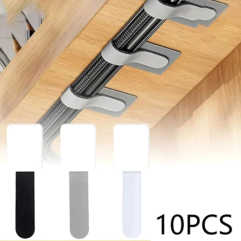 10pcs Reusable Cable Organizer Desk Wire Cable Tie Organizer Self Adhesive Cord Rope Holders Cord Protection Straps