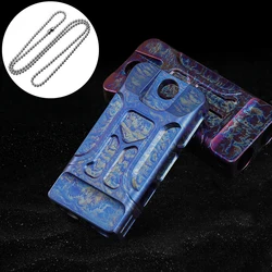 Titanium Alloy High Decibel Whistle with Necklace Cheerleading Whistle Emergency Camping Survival Multifunctional EDC Tool