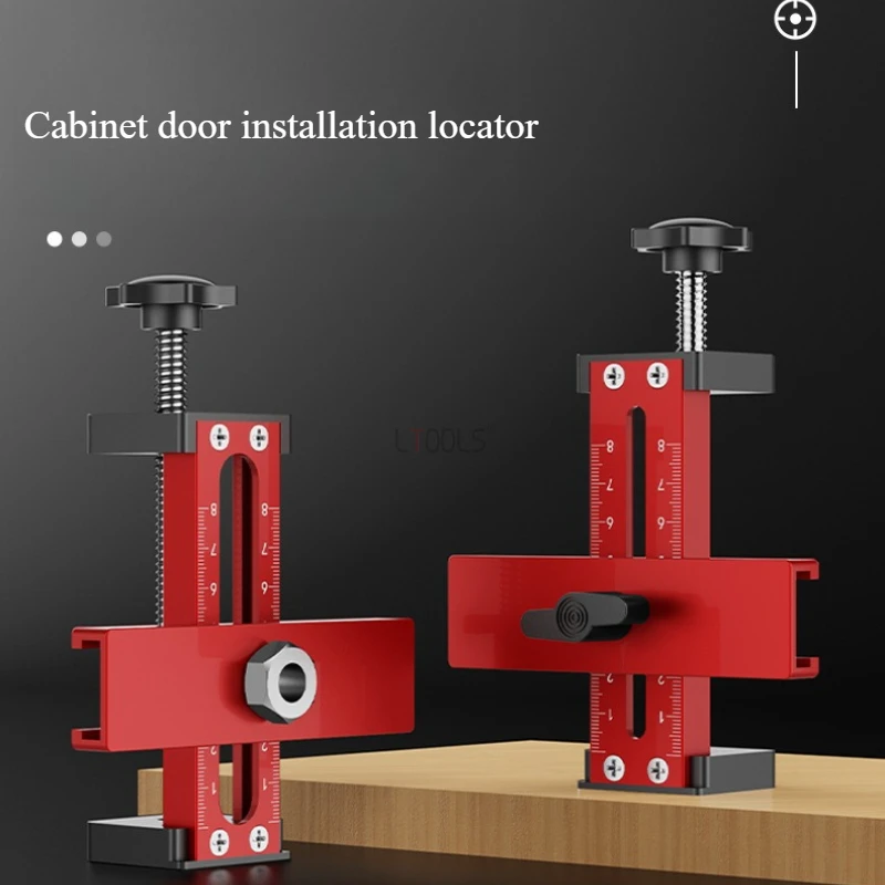 Adjustable length cabinet door auxiliary tool stable clamping fixed door cabinet door installation locator during installation