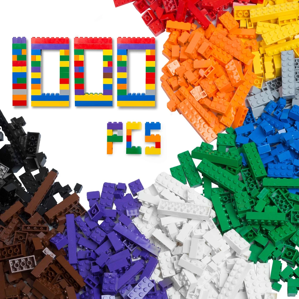 1000 DIY Kreative Bausteine Großes Set Urbane Klassische Bausteine Zusammengebautes Geburtstagsgeschenk Pädagogisches Kinderspielzeug – Detail 2