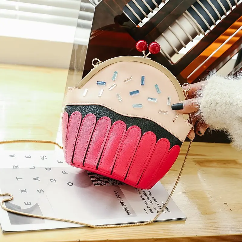 Cute Cartoon Cake Chain Crossbody Bag