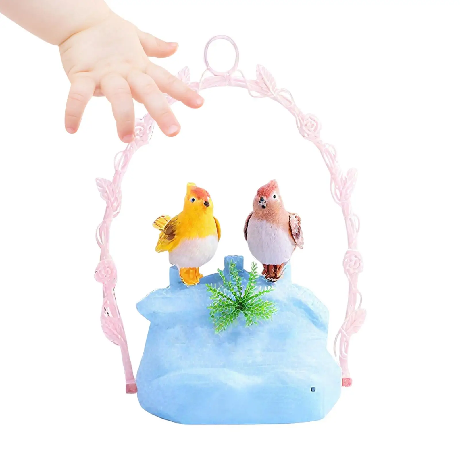 

Игрушки для птиц для детей, голосовой датчик, игрушка для птиц для малышей, милый интерактивный электронный питомец для сенсорных игр, центр активности, комната